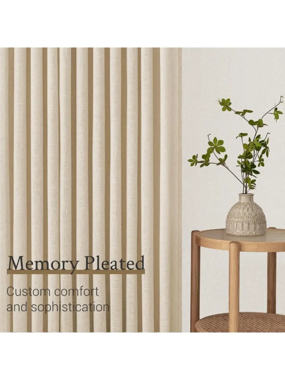 Elegant Semi-Sheer Linen Curtains 102